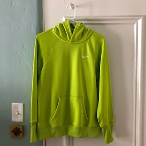Nike Therma-Fit neon green hoodie - size medium